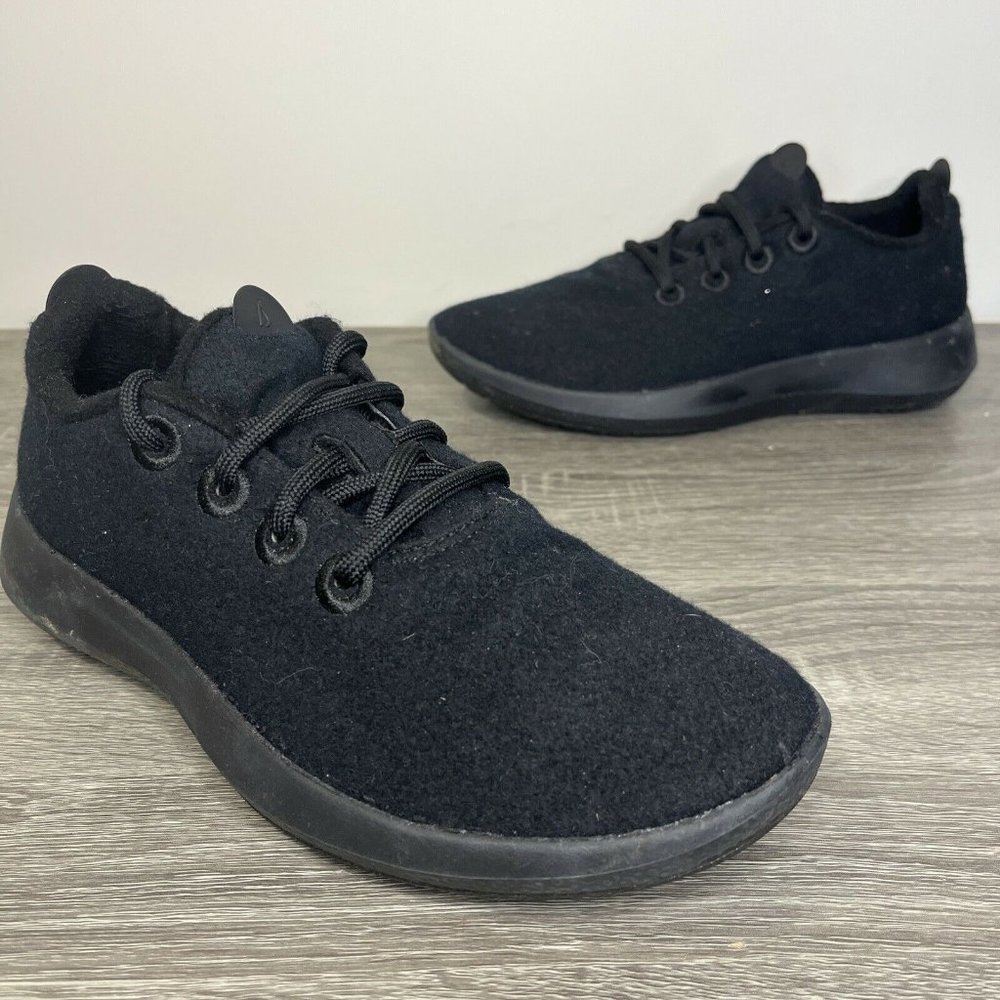 Allbirds Women's Size 8 Wool Runner Mizzles WRM Black EUC Comfort Shoe Sneaker